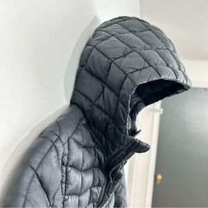 Stylish Quilted Gray Hooded Jacket